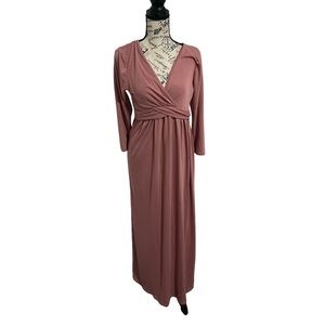 Blush Full length Maternity Dress